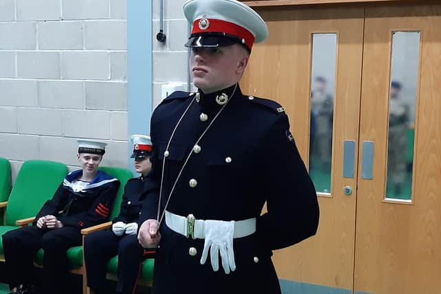 Cadet from the Royal Marine Cadet Detachment Unit.