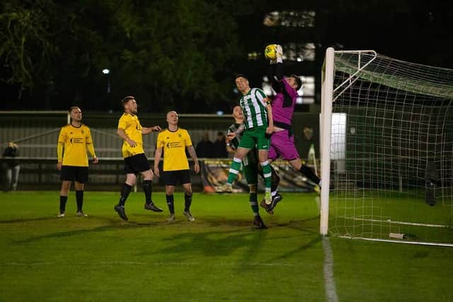 Chichester City press against Littlehampton - but it ended in defeat / Picture: Neil Holmes