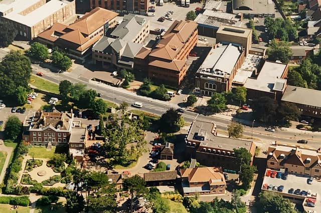THe Arts Centre seen in North Street, Horsham, in the late 1990s