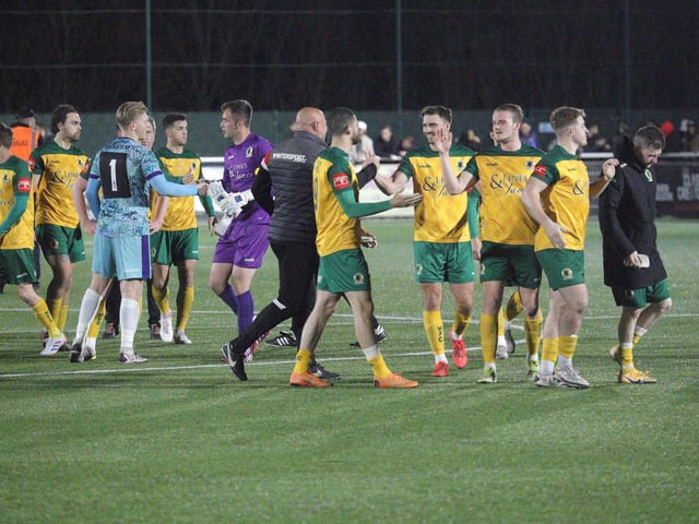 Action, celebration and fans' images from Horsham FC beating Margate 4-0 to win the Velocity Trophy / Pictures: John Lines for Horsham FC