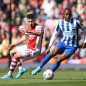 Brighton midfielder Enock Mwepu impressed during Albion's 2-1 Premier League victory against Arsenal at the Emirates Stadium last Saturday
