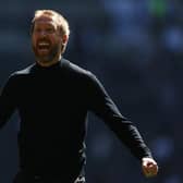 Brighton boss Graham Potter celebrates victory at Tottenham a week after beating Arsenal at the Emirates