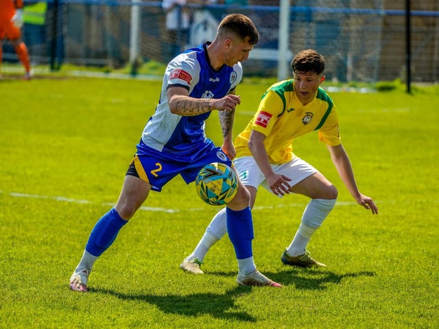 Action from Haywards Heath's 0-0 draw with Corinthian - from which a point proved enough to secure an Isthmian south east division play-off place / Picture: Ray Turner