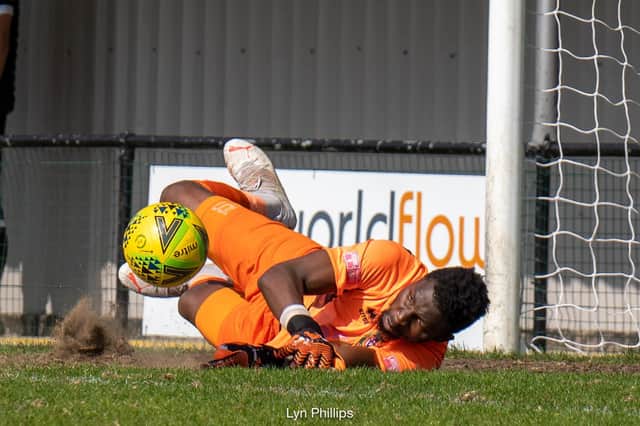 Action from the Rocks' 3-1 Isthmian premier win at Merstham / Pictures: Lyn Phillips and Trevor Staff