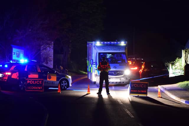 Police at the scene in Fairlight. Picture by Dan Jessup SUS-220418-092505001