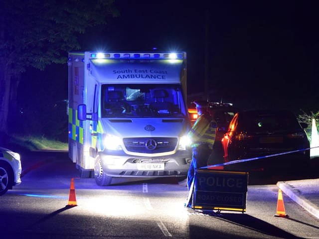 Police and emergency services at the scene in Fairlight. Picture by Dan Jessup SUS-220418-092516001