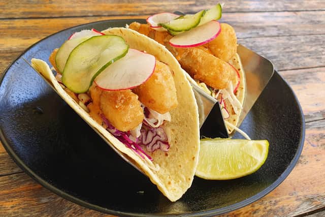 Sustainable battered-fish tacos