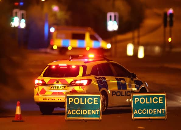 Emergency services at the scene of the collision in Broadbridge Heath, Horsham. Picture by Eddie Mitchell SUS-220418-111709001