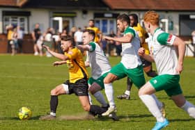 Bognor chase possession at Merstham / Picture: Lyn Phillips