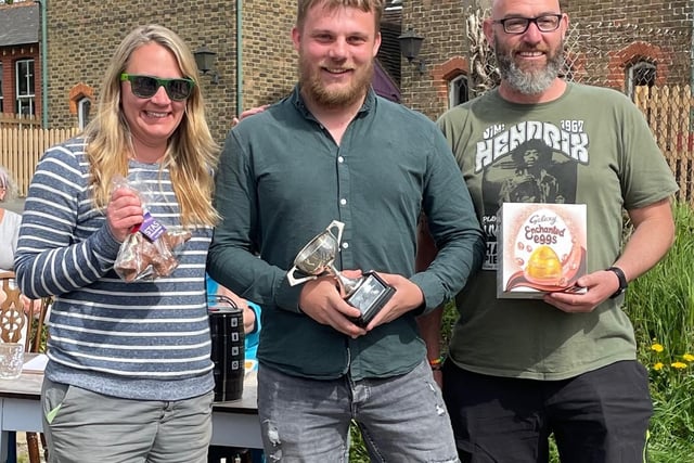 Winner of the Beer Race was Jamie Hall with Chris Ginn and Helen Stonham joint runners up.