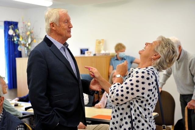 Chris Tarrant opened an extension to the Phoenix Stroke Club's clubhouse, in Horsham. Pic S Robards SR2204144