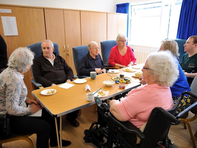 Chris Tarrant opened an extension to the Phoenix Stroke Club's clubhouse, in Horsham. Pic S Robards SR2204144