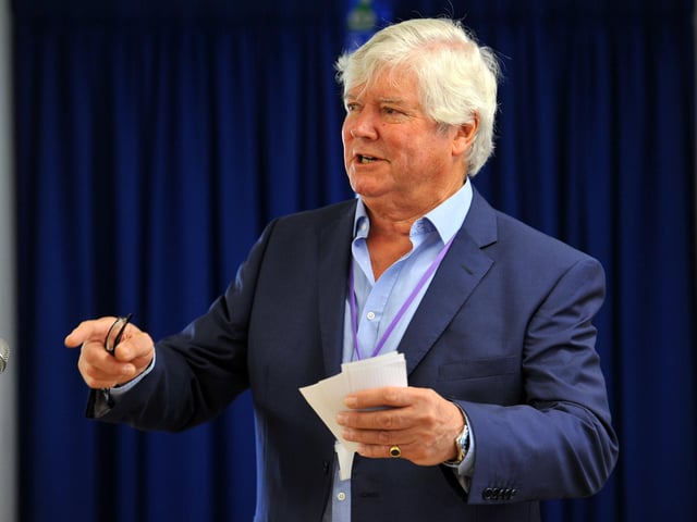 Chris Tarrant opened an extension to the Phoenix Stroke Club's clubhouse, in Horsham. Pic S Robards SR2204144