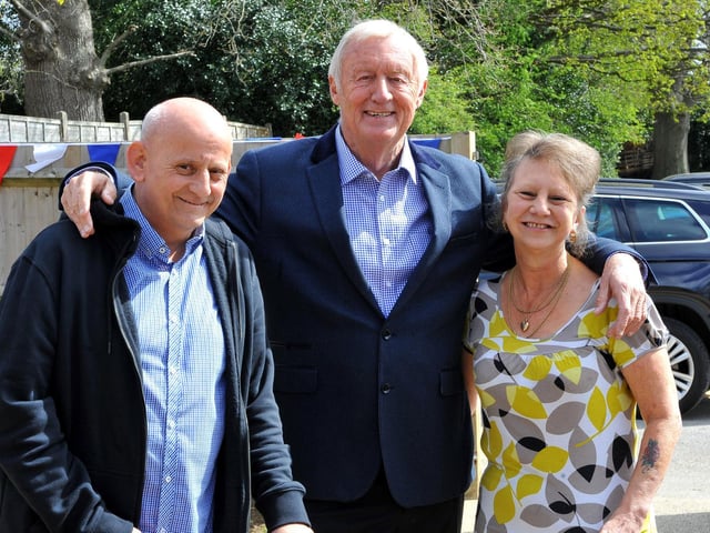 Chris Tarrant opened an extension to the Phoenix Stroke Club's clubhouse, in Horsham. Pic S Robards SR2204144