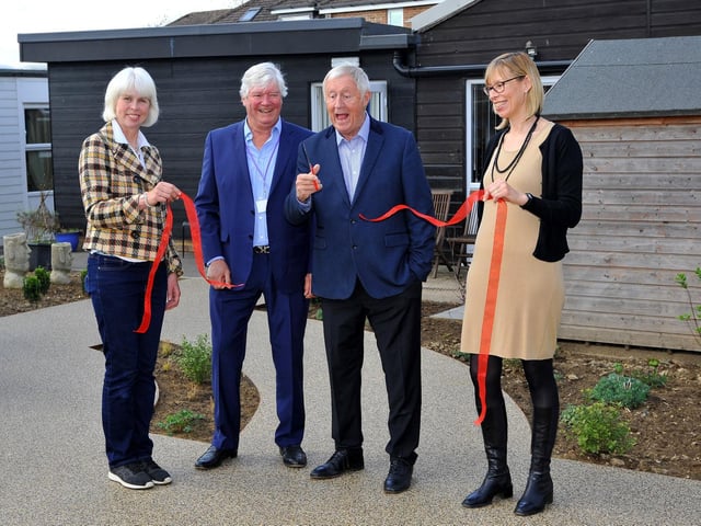Chris Tarrant opened an extension to the Phoenix Stroke Club's clubhouse, in Horsham. Pic S Robards SR2204144