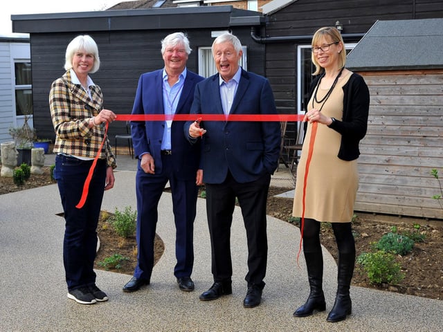 Chris Tarrant opened an extension to the Phoenix Stroke Club's clubhouse, in Horsham. Pic S Robards SR2204144