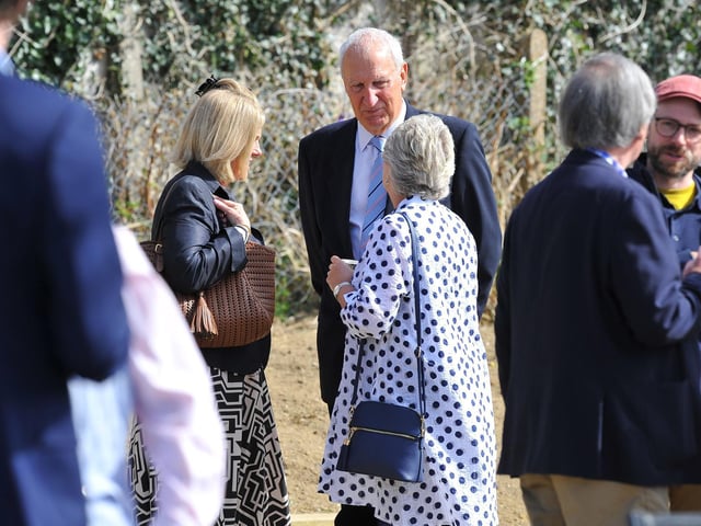 Chris Tarrant opened an extension to the Phoenix Stroke Club's clubhouse, in Horsham. Pic S Robards SR2204144