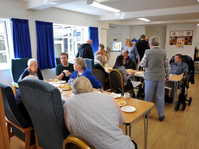 Chris Tarrant opened an extension to the Phoenix Stroke Club's clubhouse, in Horsham. Pic S Robards SR2204144