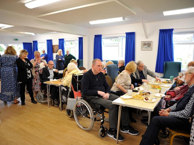 Chris Tarrant opened an extension to the Phoenix Stroke Club's clubhouse, in Horsham. Pic S Robards SR2204144