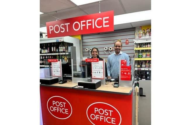 New post office opens in Eastbourne. Postmaster Gita Kularaajan and her husband Raj will run the branch. Photo from Post Office. SUS-220419-152617001
