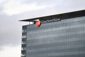 British multinational pharmaceutical company GlaxoSmithKline's headquarters in London. (Photo by JUSTIN TALLIS/AFP via Getty Images)