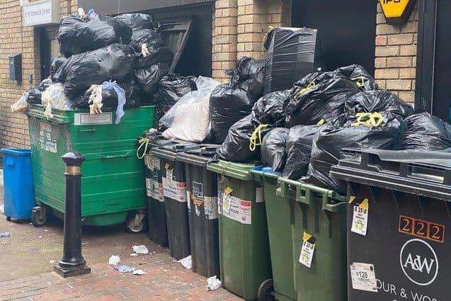 Bin collections resumed in Adur and Worthing last week after four weeks of strike action. Photo: Eddie Mitchell