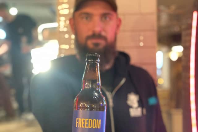 Bedlam Brewery near Ditchling has released a limited edition ‘Freedom India Pale Ale’ to support the humanitarian effort in Ukraine. Picture: Bedlam Brewery.