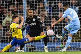 Brighton and Hove Albion made life difficult for Premier League title chasers Manchester City at the Etihad Stadium