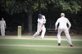 Joe Willis batting for Horsham CC v Middleton CC