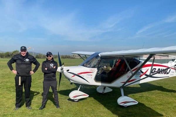 Luke (right) will be taking on this challenge with 51-year-old Graham Naismith (left) from Tunbridge Wells, who isn't flying having only obtained his licence last week.
