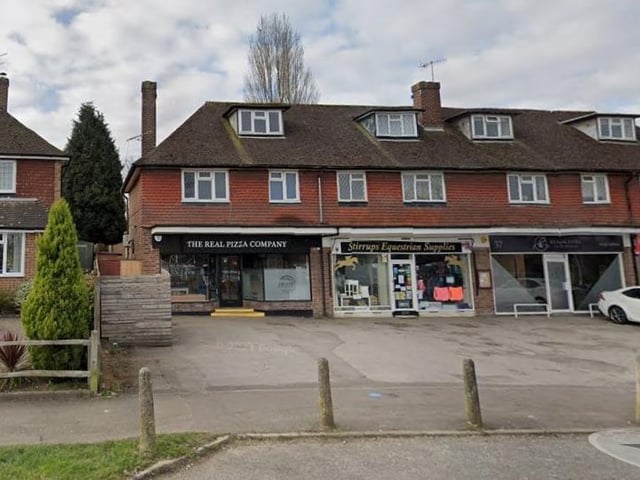 The Real Pizza Company.53A Heathcote Dr, East Grinstead, RH19 1NB.4.6 stars on Google Reviews. One review said: "favourite local pizza takeaway, high quality ingredients and good service." Another reviewer said: "this is proper Italian pizza".Photo from Google Maps and details from Google Reviews.