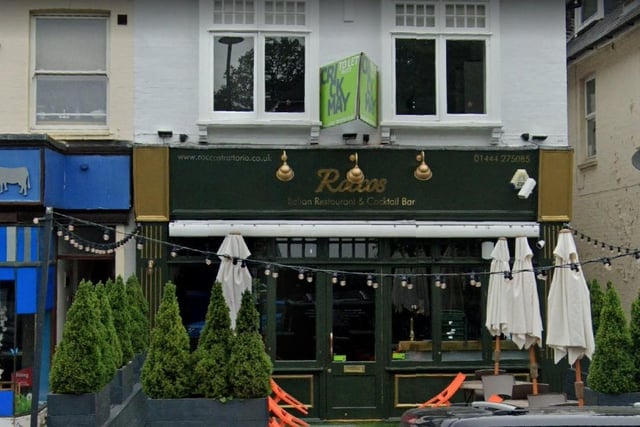 Rocco's Trattoria.

65 The Broadway, Haywards Heath, RH16 3AS.
4 stars on Trip Advisor. One review said: "best Italian in Haywards Heath."
Photo from Google Maps and details from Trip Advisor.
