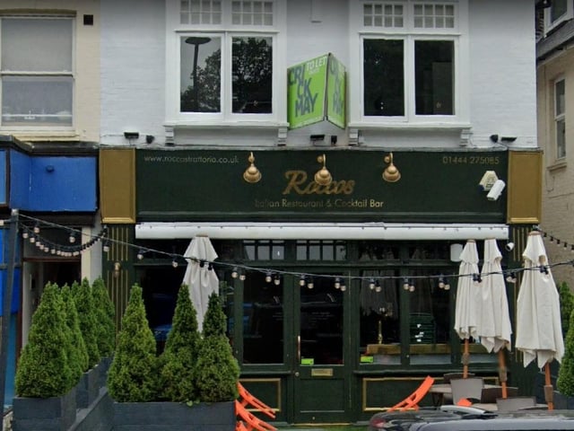 Rocco's Trattoria.65 The Broadway, Haywards Heath, RH16 3AS.4 stars on Trip Advisor. One review said: "best Italian in Haywards Heath."Photo from Google Maps and details from Trip Advisor.