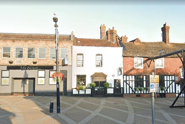 Wildwood.

The George Hotel High Street, Crawley, RH10 1BS.
4.5 stars on Trip Advisor. One reviewer said: "It's the best pizza I've had since Rome."
Photo from Google Maps and details from Trip Advisor.