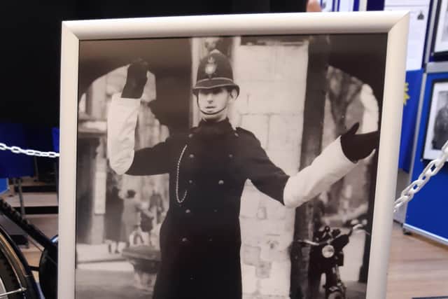 PC Bob Barnett on duty at Chichester Cross. Picture: Harry Guermonprez, courtesy of West Sussex Records Office