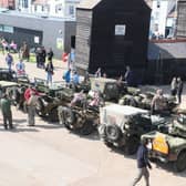 Military Vehicle Run in Hastings Old Town. Photo by Roberts Photographic. SUS-220425-070027001