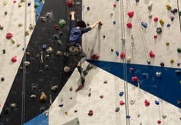 Barney Silburn, 14, has been part of the climbing squad in Withdean for five years