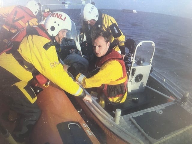 Several people were rescued from the stricken boats. Picture from Great Yarmouth and Gorleston RNLI SUS-220425-152945001