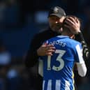 Southampton manager Ralph Hasenhüttl embraces Brighton & Hove Albion's Pascal Groß after Sunday's 2-2 draw at the Amex. Picture by Mike Hewitt/Getty Images