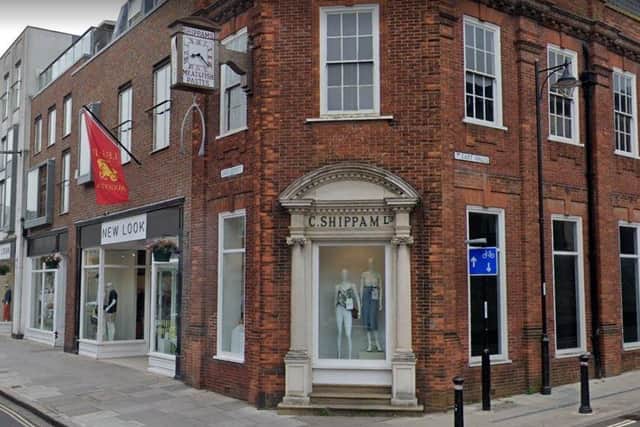 A visual reminder of Shippam's previous presence in Chichester (Google Maps Streetview)