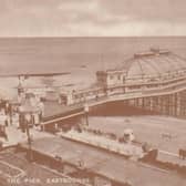 Eastbourne Pier, showing the then newly-built Blue Room, which was lost to fire in 2015