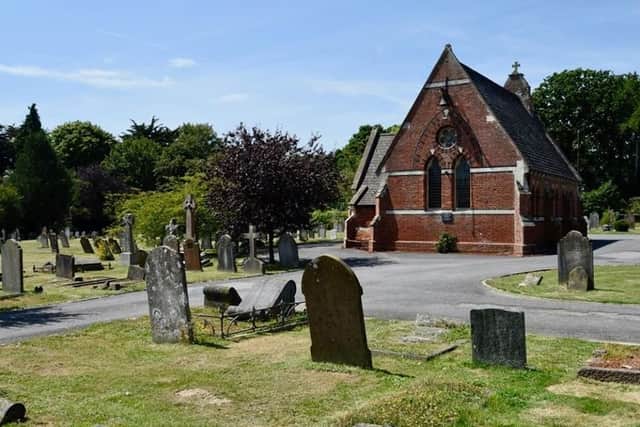 Further improvement works carried out at Hailsham Cemetery. Photo from Hailsham Town Council. SUS-220426-105647001