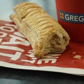 A study has found out how many mintues people have to work in 100 cities and towns across the UK in order to afford a Greggs sausage roll. (Photo Illustration by Christopher Furlong/Getty Images) 775278047
