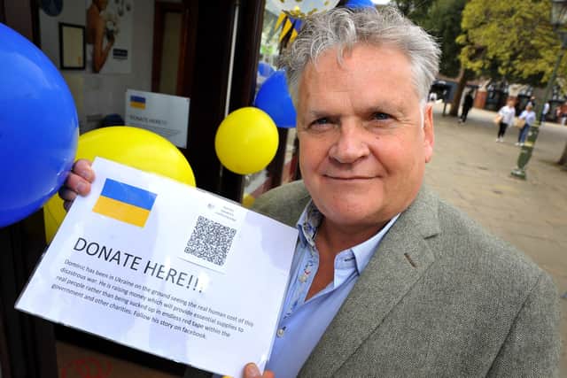 Dominic Sakakini has set up a fundraising site to buy food and medical equipment for Ukraine - and is now organising a special auction fundraiser. Pic S Robards SR2204121 SUS-221204-164505001