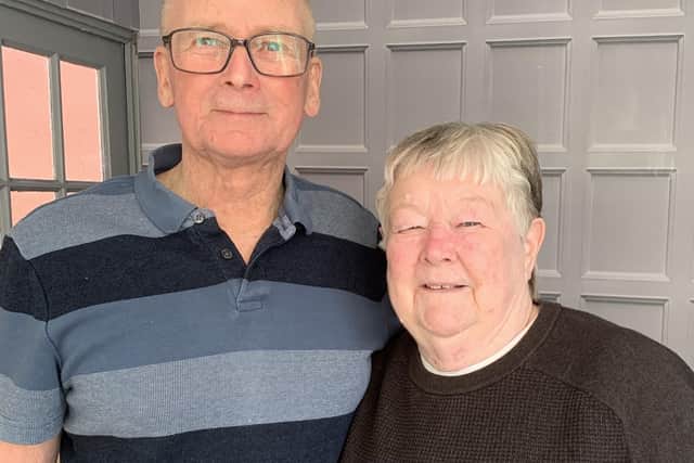 Georgina and William Smith, who live in Lovat Mead, have been reporting the damp for months now with no resolution. SUS-220427-100135001