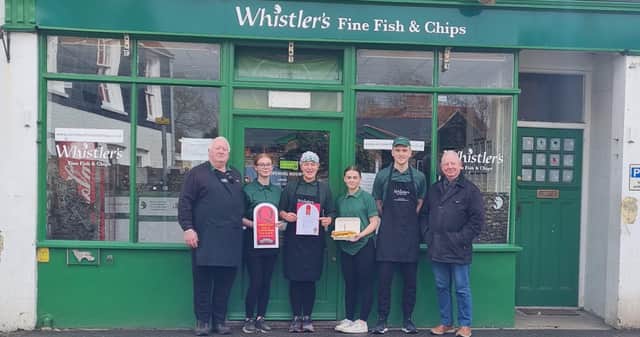Whistler’s Fine Fish and Chips of Westbourne in Chichester, West Sussex has gained its place amongst the UK’s top fish and chip shops by achieving the NFFF Quality Accreditation. SUS-220427-141910001