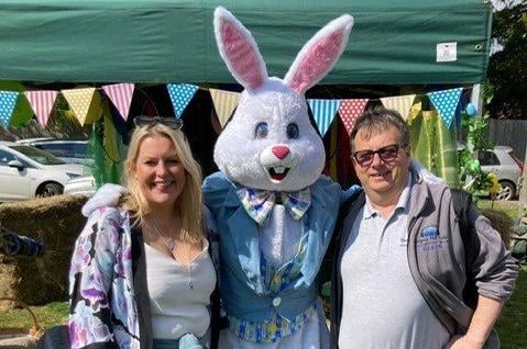 Buddy Blue meets visitors at Haywards Heath's Spring Festival. Picture: Haywards Heath Town Council.