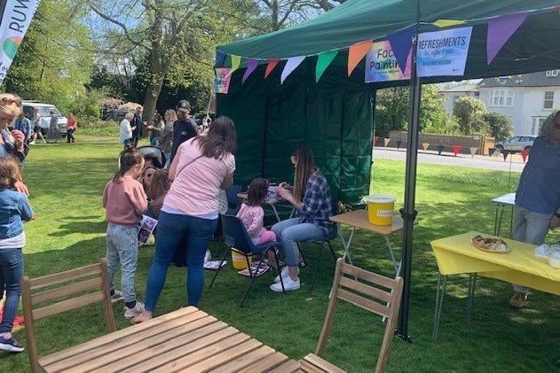 Facepainting at Haywards Heath's Spring Festival. Picture: Haywards Heath Town Council.