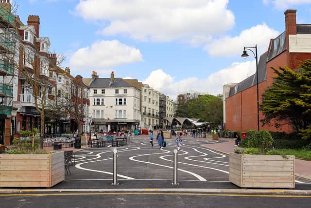 Budgets totalling £363,000 were set aside for Worthing Borough Council's 'ambitious scheme' to transform Montague Place into a pedestrianised area, linking the town centre and the seafront. Photo: Adur and Worthing Councils