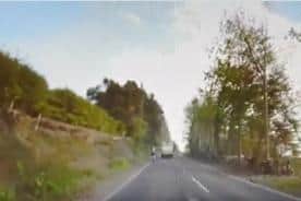A screenshot taken from dashcam footage shows how close the driver was to the cyclist